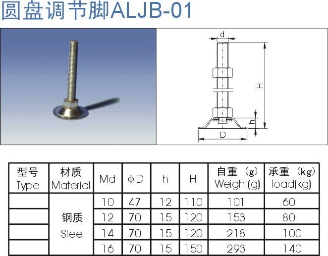 圆盘调节脚ALJB-01